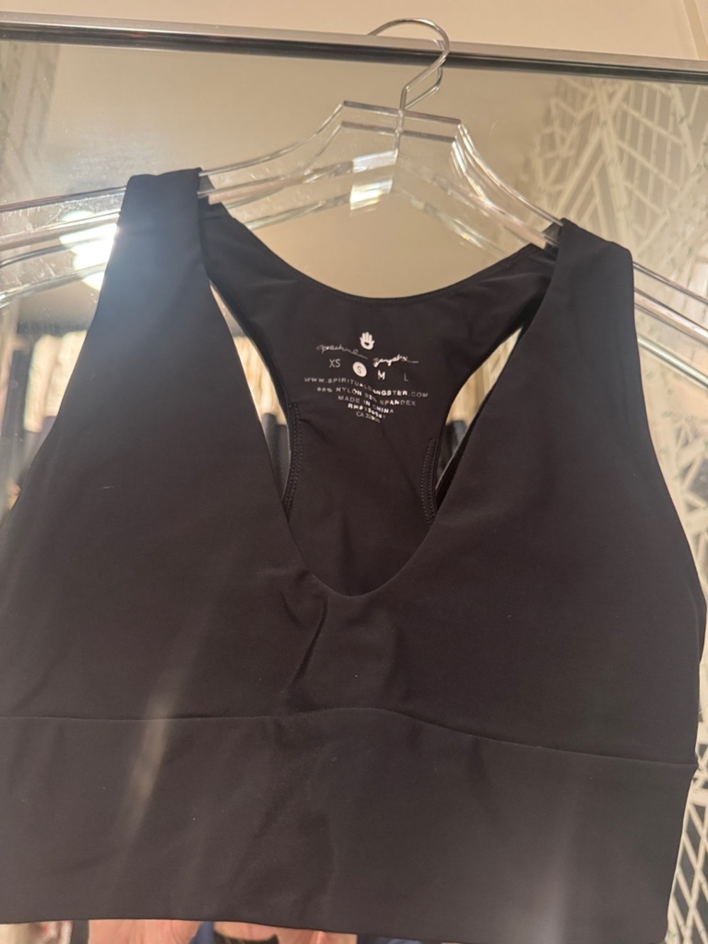 Free People Black Racerback Sports Bra